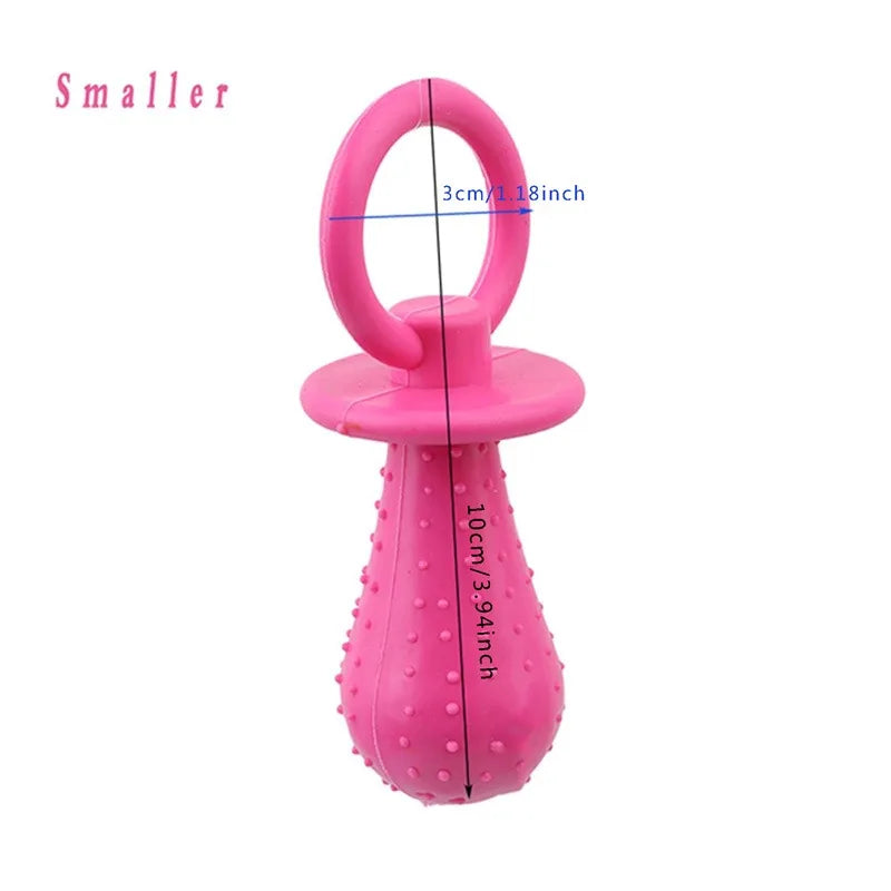 Pet Rubber Pacifier Dog Toy Interactive Rubber Soother Pet Dog Cat Puppy Elasticity Teeth Dog Chew Toys Tooth Cleaning Toy