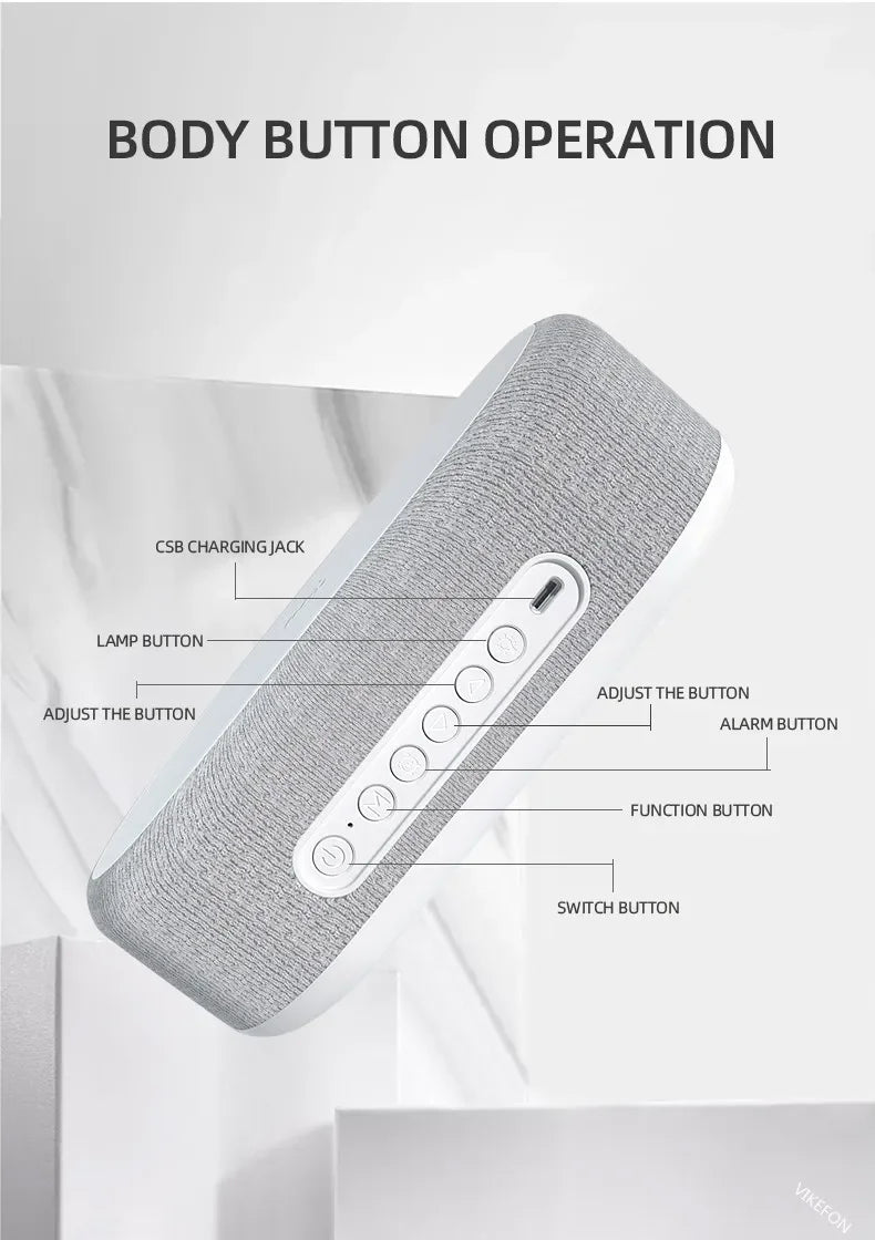 Alarm Clock Wireless Chargers Pad Phone Bedroom Lamp Night Light Desk Thermometer For iPhone 17 16 15 14 13 Fast Charging Dock