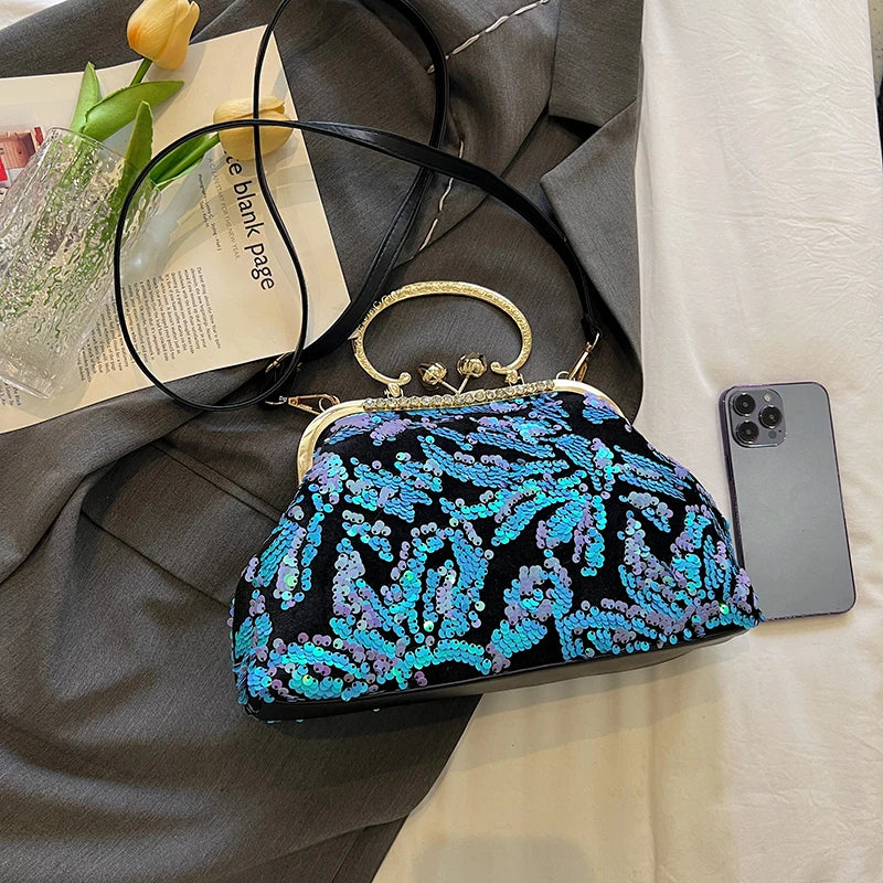 Fashion Paillette Evening Bag Women Glittering Clutch Purse Handbag Designer Luxury Wallets Party Female Shoulder Crossbody Bag