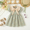 Baby Girl Dresses Summer Floral Bow Short Sleeve Girls Dresses Cute Cotton Girls Dresses Baby Clothes Girl ﻿