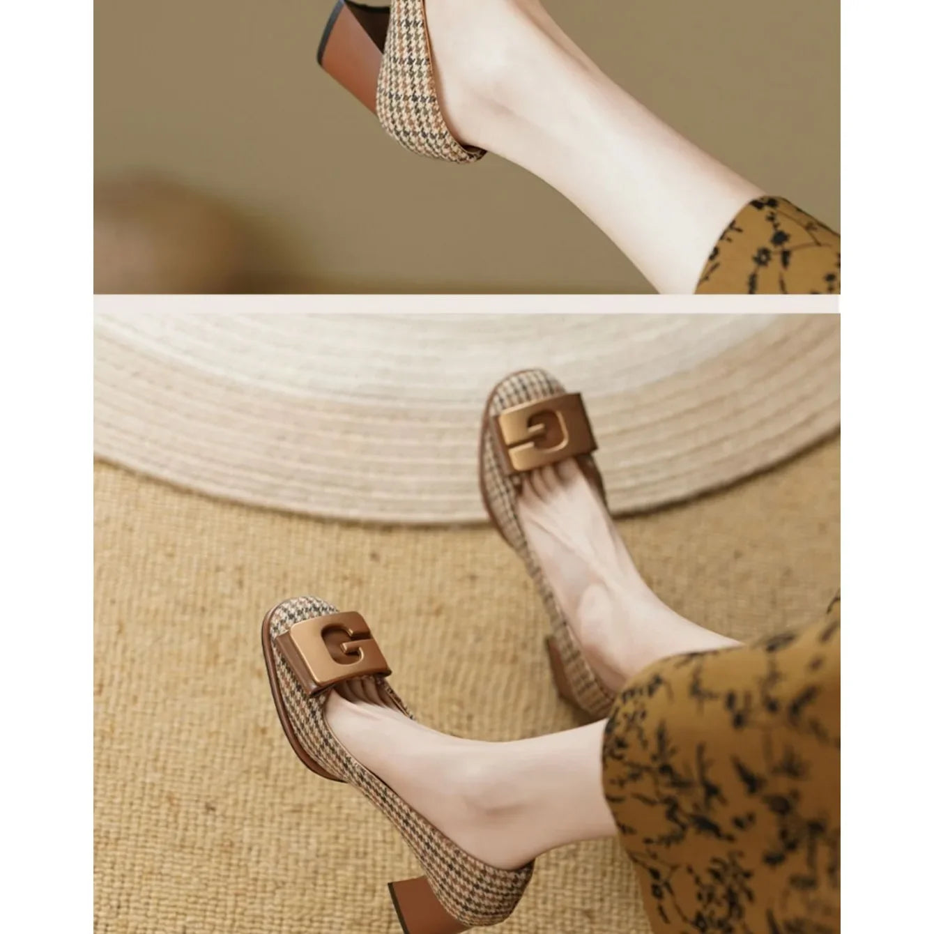 High Heels Women Shoes Summer Elegant Dress Shoes Designer Women Pumps Chunky Shallow Luxury Brand Party Woman Mary Jane Shoes