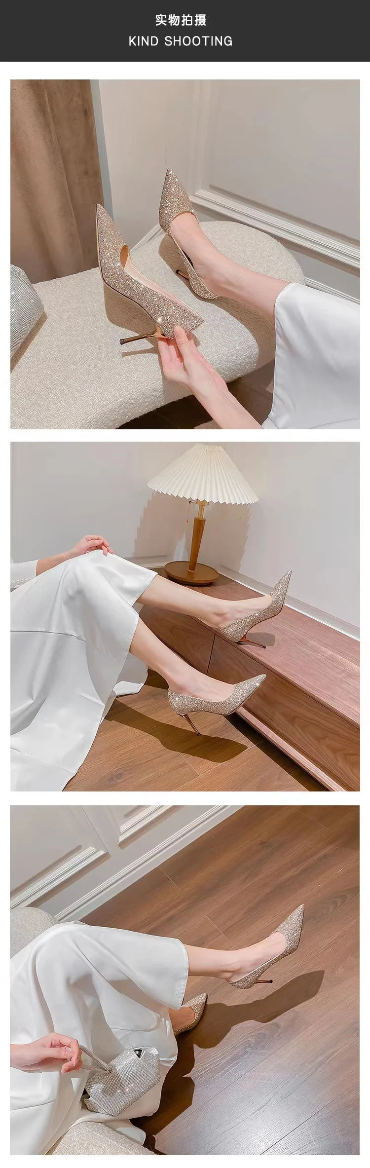 High Heels Women Wedding Shoes Bride Gold Heels Luxury Designer Elegant Party Sandals Dress Strip Pole Dance Sexy Silver Heels