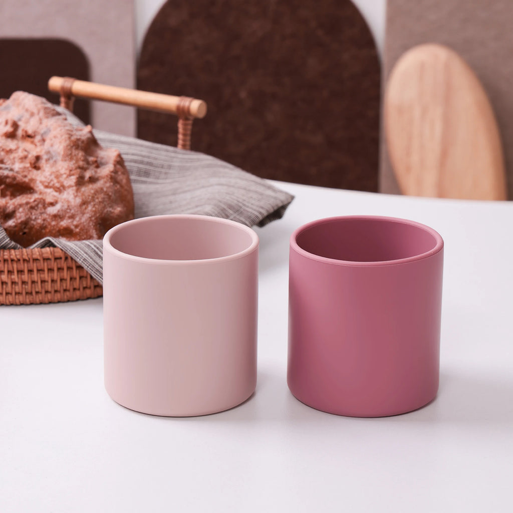 Color Kids 1PCS Food Grade Silicone Baby Training Cup BPA Free Infant Self Feeding Drinking Beginner Open Mouth Design Cup