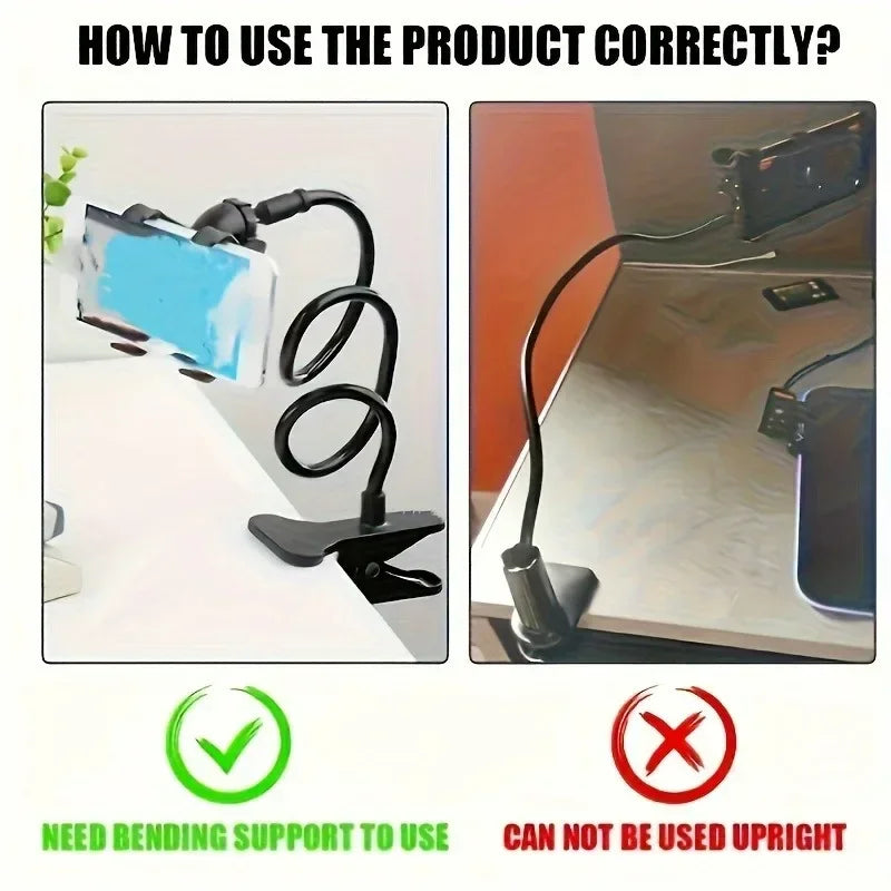 Universal Mobile Phone Bracket Clamp Bedside Desktop  Long Arm Lazy Person Phone Stands Support For iPhone Xiaomi Huawei Samsung