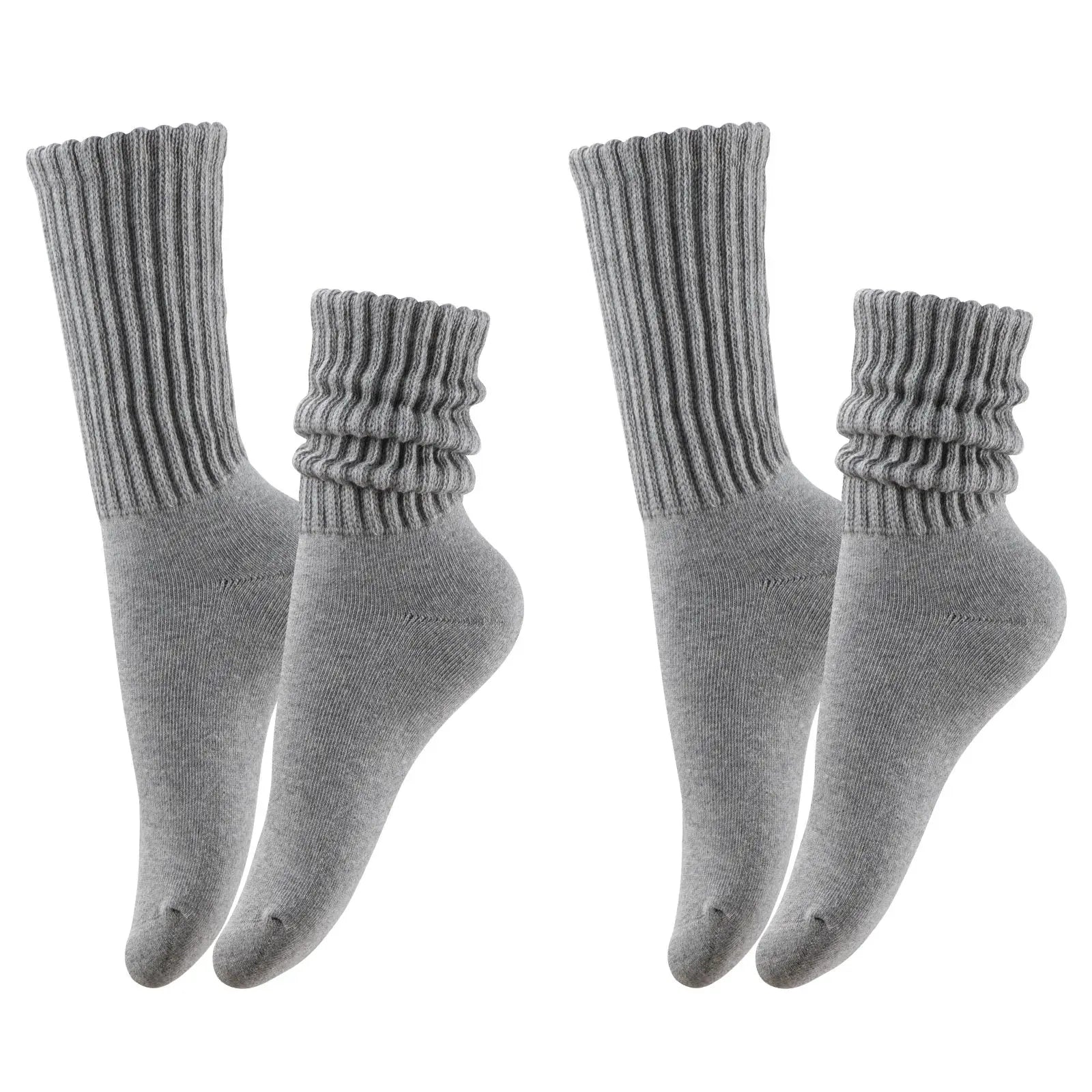 RMSWEETYIL Slouch Scrunch Stacked Socks for Women 80s 90s Slouch Cotton Thick Chunky Loose High Tube Boot Socks