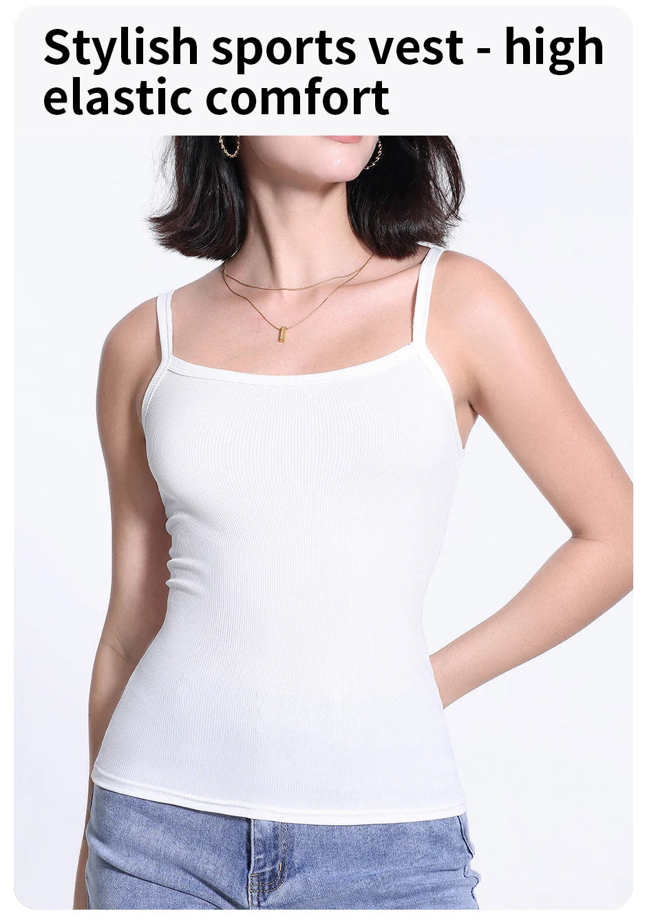 1/3 Pieces Four Seasons Thin Ladies Solid Color Joker Camisole Young Women Plus Size Comfortable and Sexy T-shirt Shirt Casual