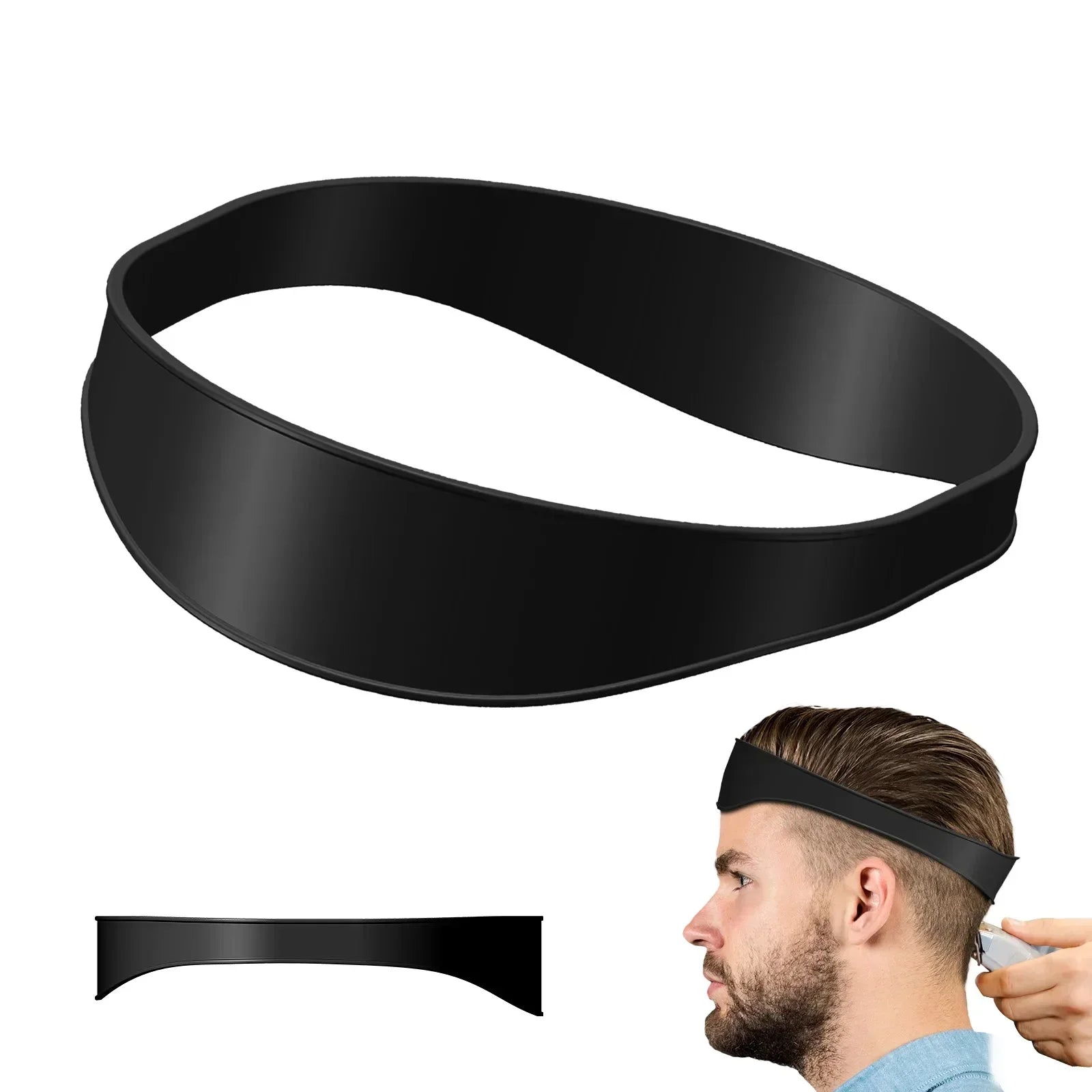 Fade Haircut Tool DIY Hair Trimming Home Haircuts Template Curved Headband Silicone Neckline Shaving Template Barber Supplies