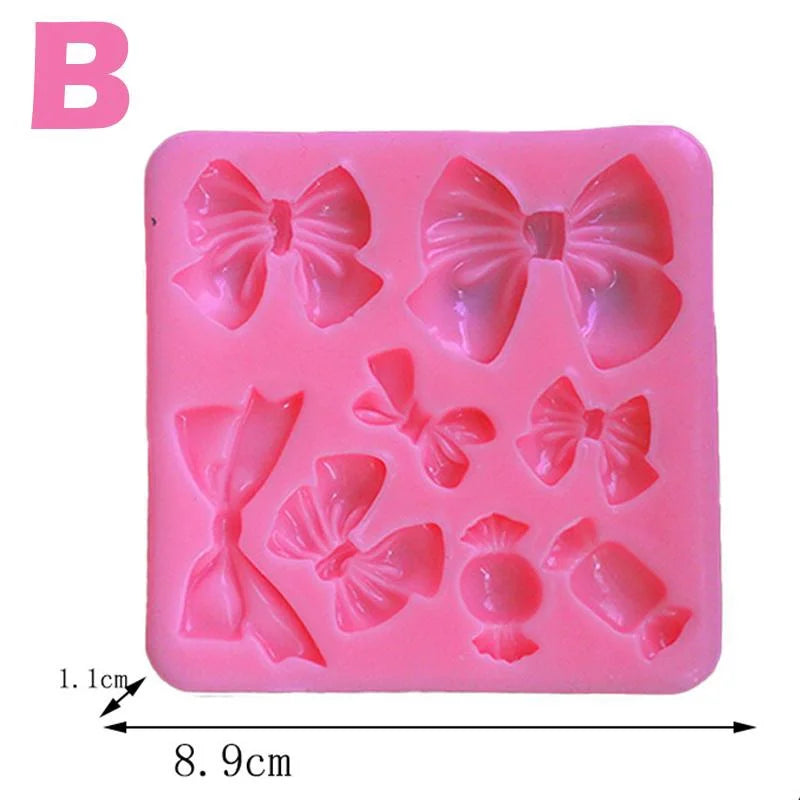 1 Pcs Cake decoration tools, pastry kitchen baking accessories, bowknot resin art mold, silicone mold