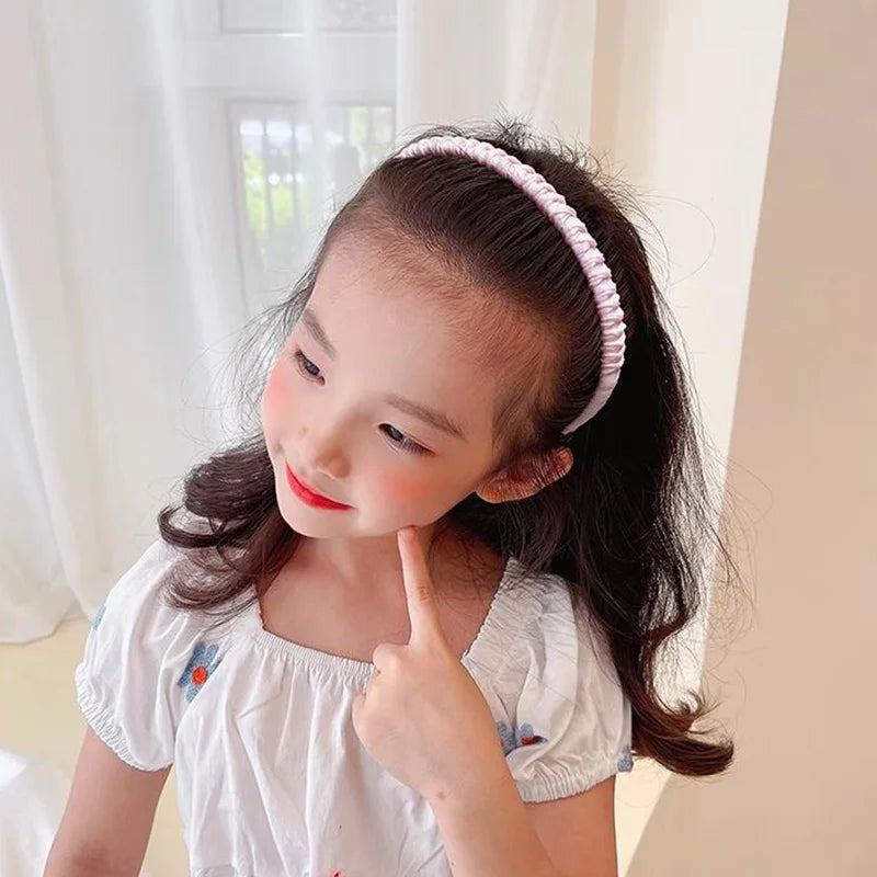 Cute Candy Colors Wrap Cloth Teeth Hairbands For Girls Sweet Hair Ornament Non-slip Headband Hair Band Fashion Hair Accessories