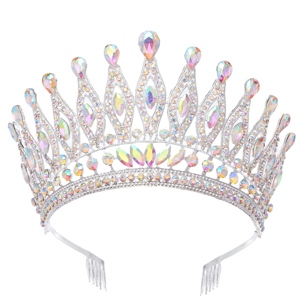 Tiara Crown for Women Girls, Wedding Tiara for Bride, Princess Hair Accessories for Birthday Prom Party Quinceanera