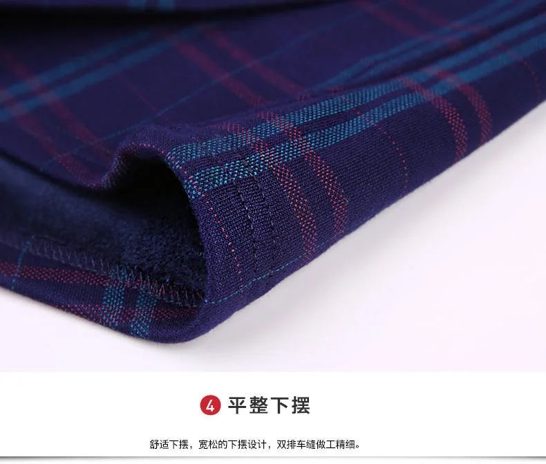 2025 Men's Winter Warm Long Sleeve Plaid Shirts Flannel Fur Lined Thick Formal Shirts Fleece Casual Shirt for Men Dress Shirts