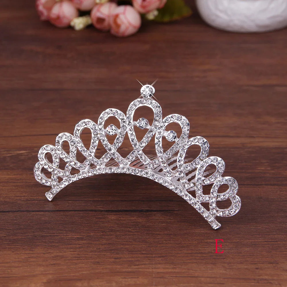 Bridal Stylish Tiara Shiny Crown Sweet Hair Comb Wedding  Jewelry Fashion Accessories Hair  Styling Accessories Headwear