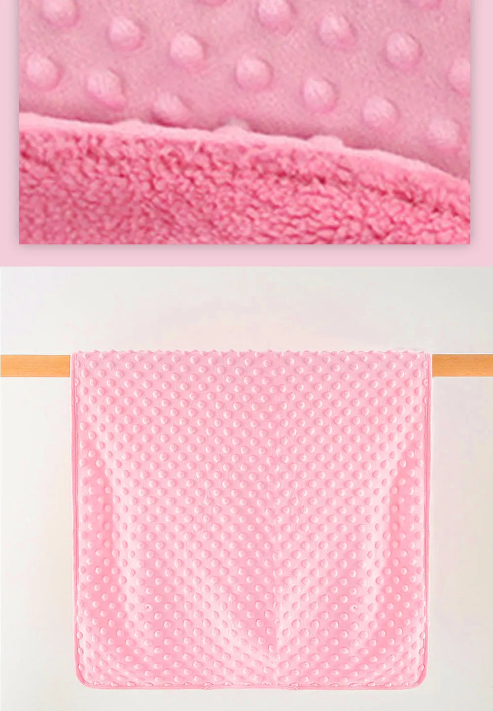 Baby Blanket & Swaddling Newborn Thermal Soft Fleece Blanket Winter Solid Bedding Set Cotton Quilt Infant Bedding Swaddle Wrap